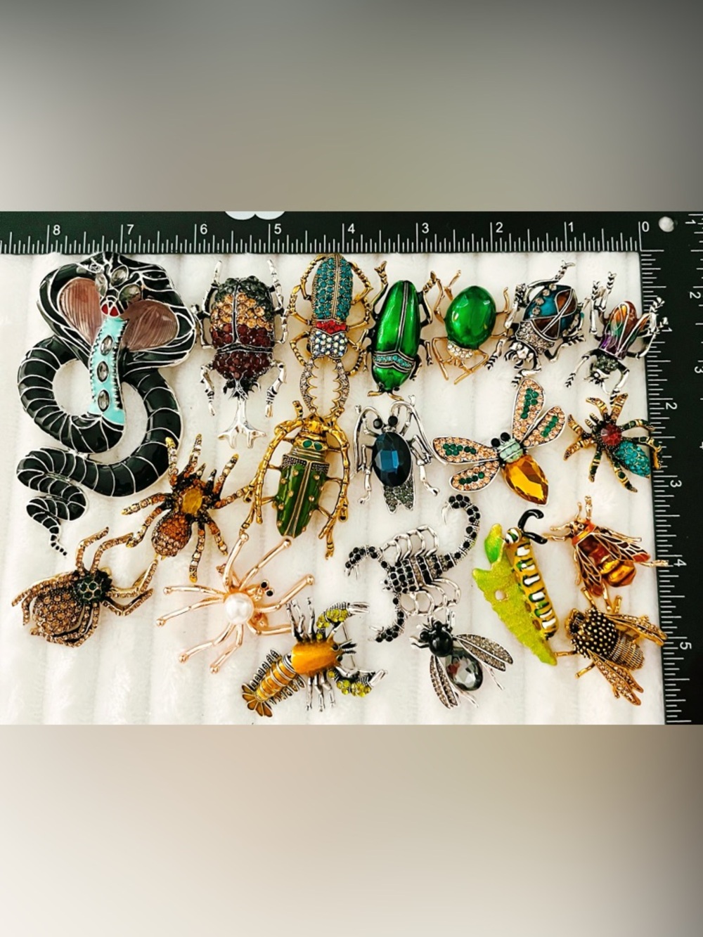 Vintage Style Insect Brooch Lot 20pc Cobra Snake Scorpion Spider Beetle Jewelry